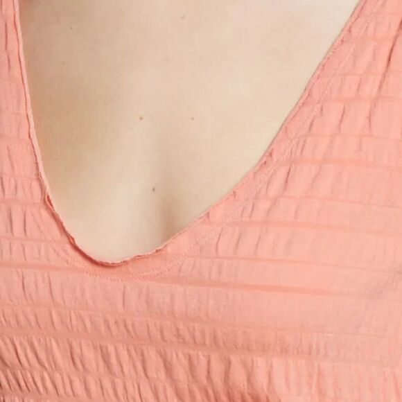 Free People Sugar Cube V-Neck T-Shirt.Size XL - Picture 5 of 14